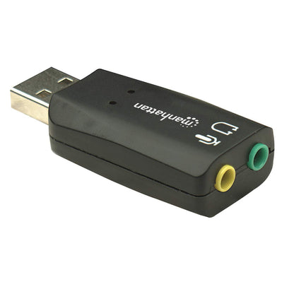 Adaptador Manhattan Sonido 5.1 Estéreo USB Alta Velocidad Color Negro