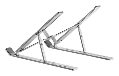 Soporte laptop Manhattan p/Escritorio de posiciones aluminio Premium