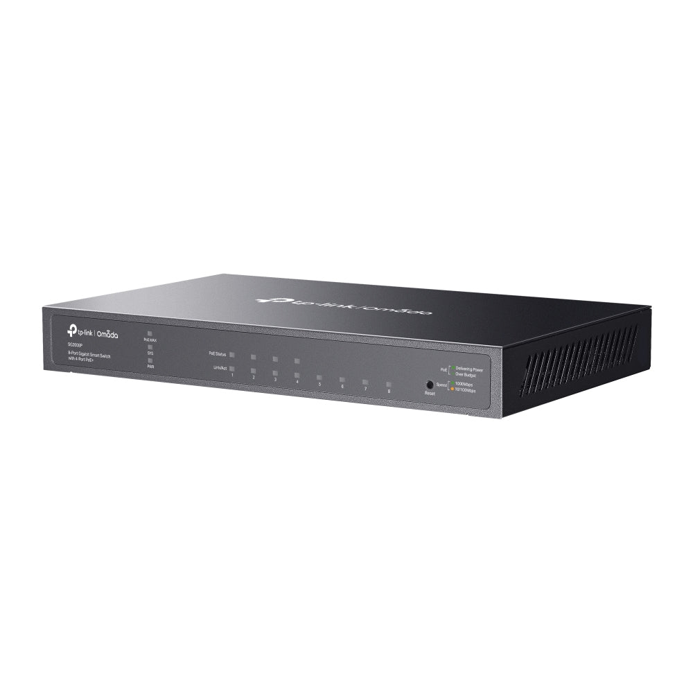 TP-Link Omada TL-SG2008P Gestionado L2/L2+ Gigabit Ethernet (10/100/1000) Energía sobre Ethernet (PoE) Negro