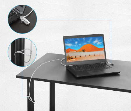 Candado de Seguridad Manhattan Antirrobo para Laptop con Ranura K-slot Combinación 4 Dígitos