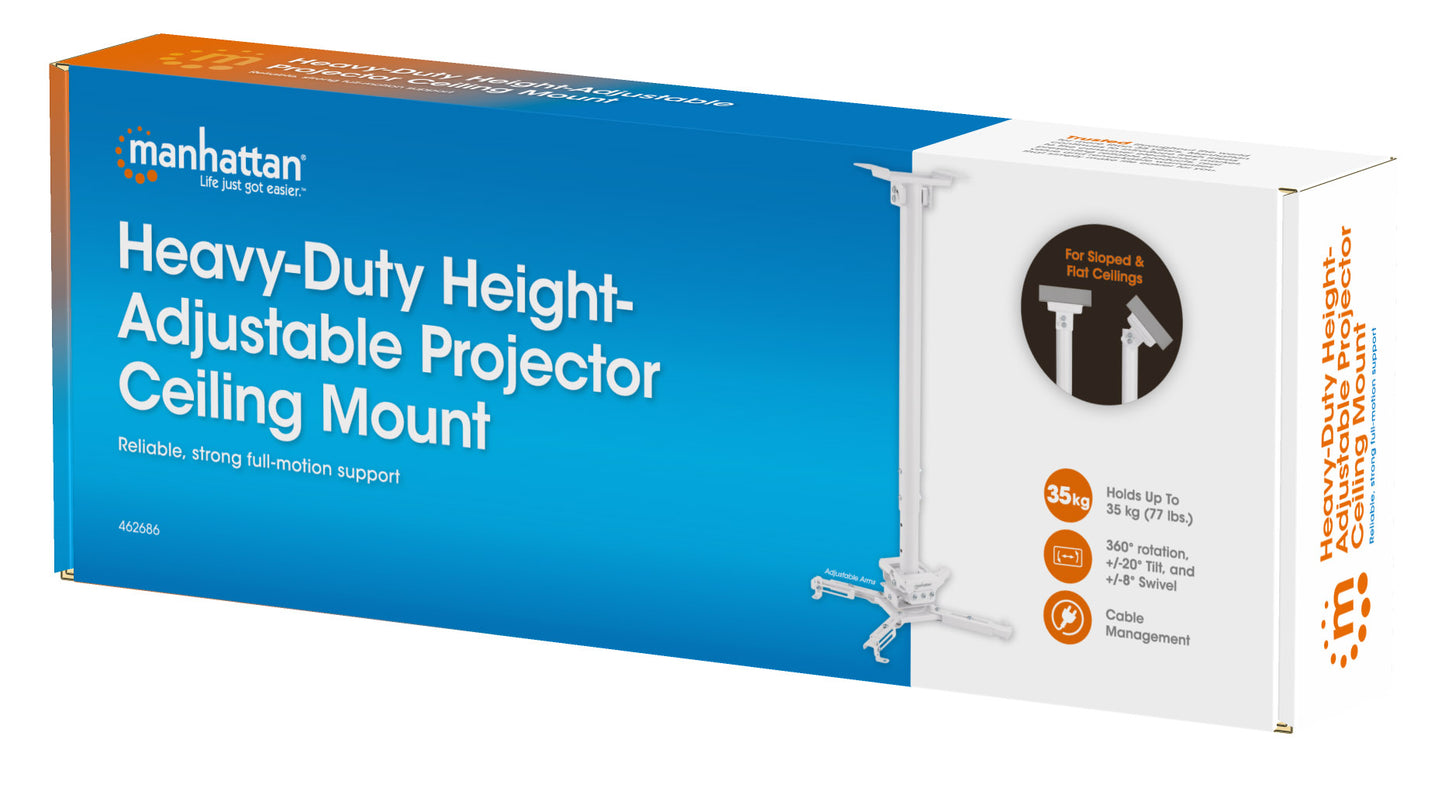 Soporte para Proyector Manhattan con montaje en techo y ajuste de altura