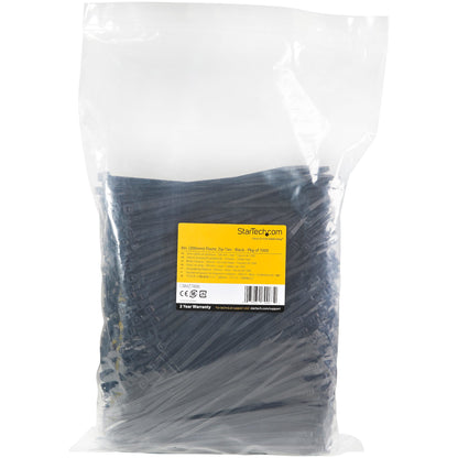 StarTech.com CBMZT8BK sujeción para cable Abrazadera de cable liberable Nylon, Plástico Negro 1000 pieza(s)