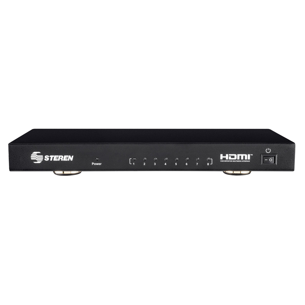 Divisor Steren con Amplificador 8 Puertos HDMI con Booster UHD 4K