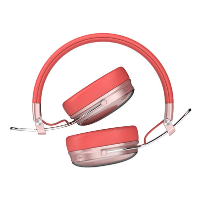Audífonos Inalámbricos Acteck Over Ear Luxe Chic HP710 Recargables Elite Salmon