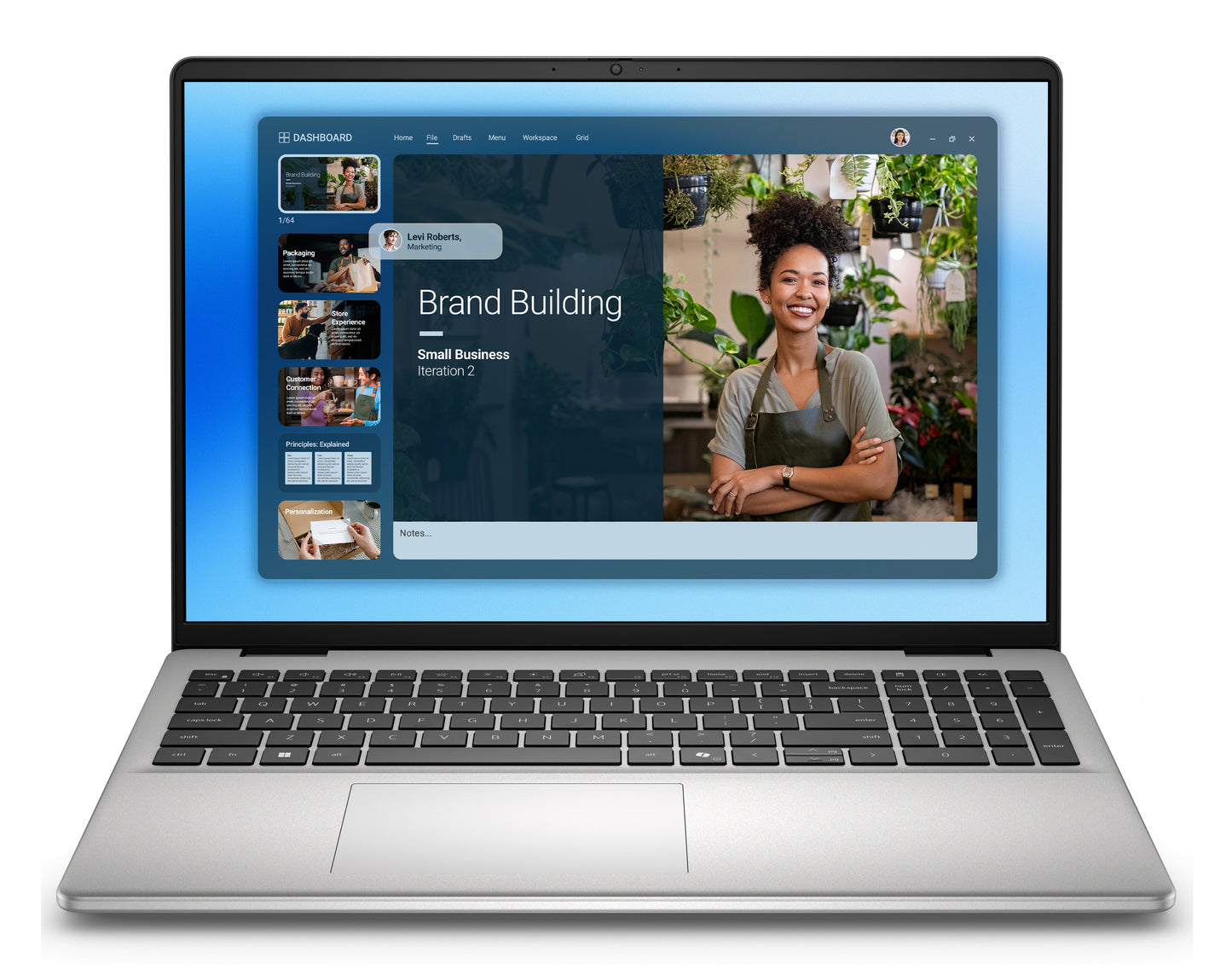 Laptop Dell DC16251 16" Touch Intel Core 7-150U Ram 16GB 1TB SSD Windows 11 Home 1Y Carry in