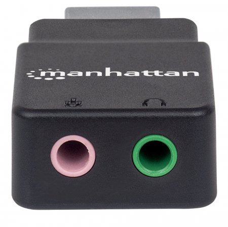 Manhattan 152754 cambiadores de género de cables USB-A 2 x 3.5 mm Negro