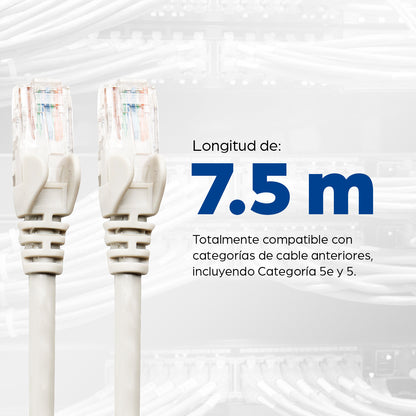 Intellinet 341998 cable de red Blanco 7.5 m