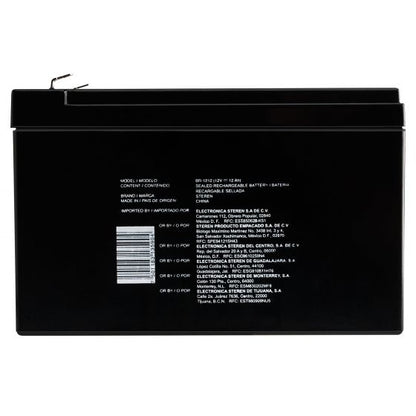 Batería Steren Sellada Ácido-Plomo 12Vcc 12Ah