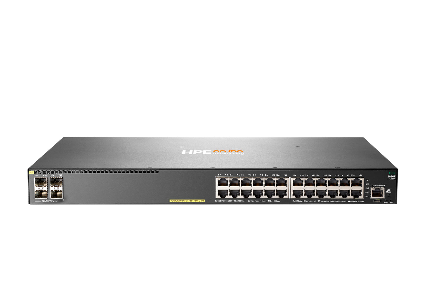 HPE Aruba Networking 2930F 24G PoE+ 4SFP Switch