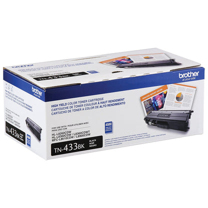 Tóner Brother TN433BK Rendimiento 4500 Páginas MFCL8900CDW Color Negro