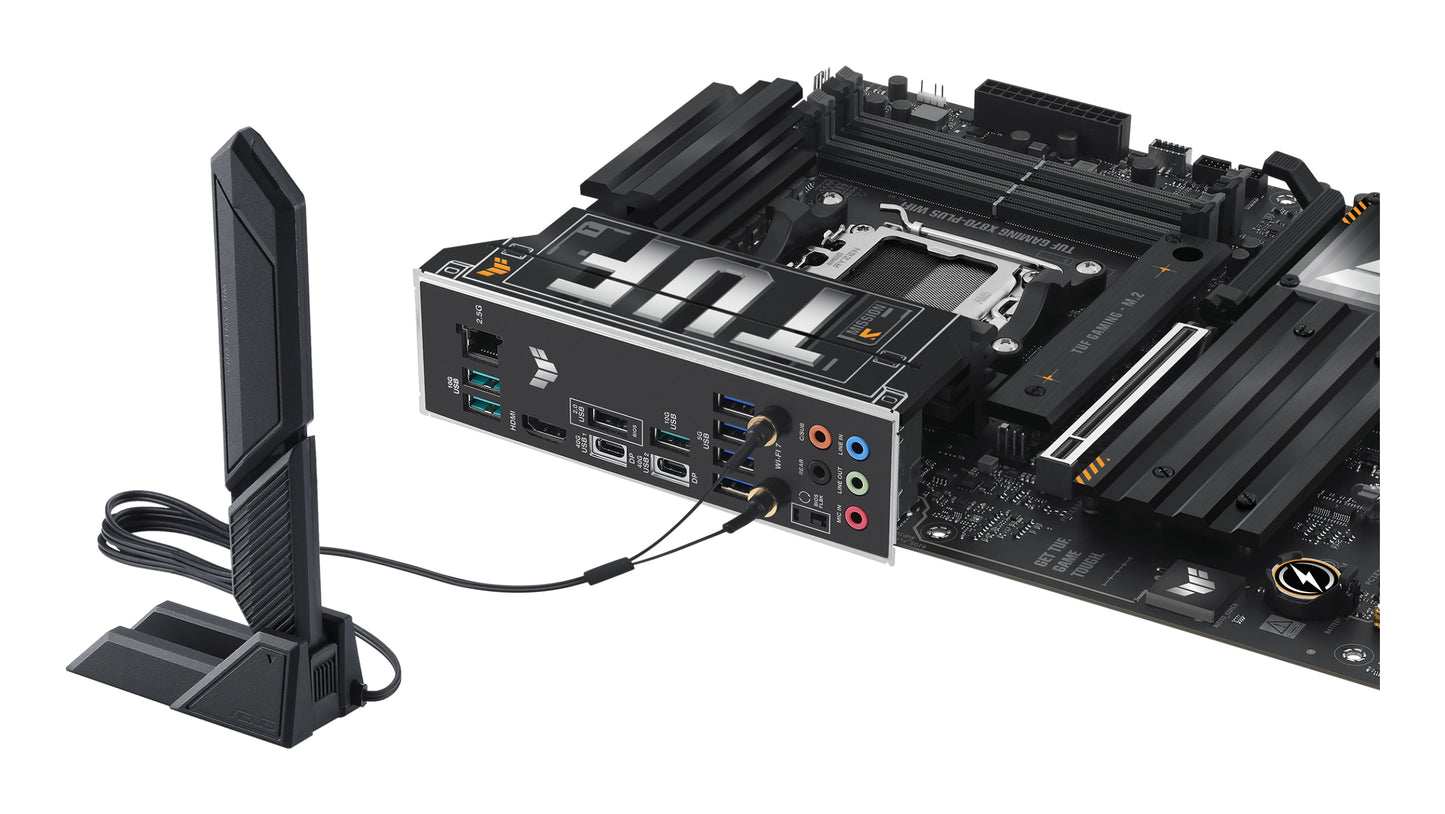 Tarjeta Madre Asus (TUF GAMING X870-PLUS WIFI) SOCKET AM5 4 DDR5 HDMI 2 USB4 PCI-E 5.0 WIFI7 ATX