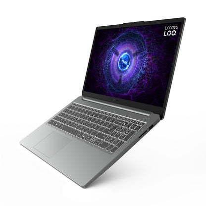 Lenovo LOQ 15IAX9E Intel® Core™ i5 i5-12450HX Computadora portátil 39.6 cm (15.6") Full HD 8 GB DDR5-SDRAM 512 GB SSD NVIDIA GeForce RTX 3050 Wi-Fi 6 (802.11ax) Windows 11 Home Español Gris
