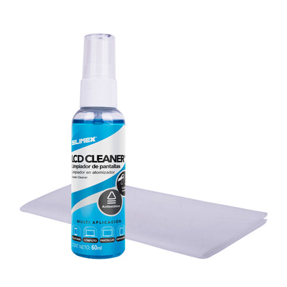Kit Limpieza Pantallas Silimex LCD Cleaner 60 ml Con Toalla Microfibra Blanca 30x30 cm