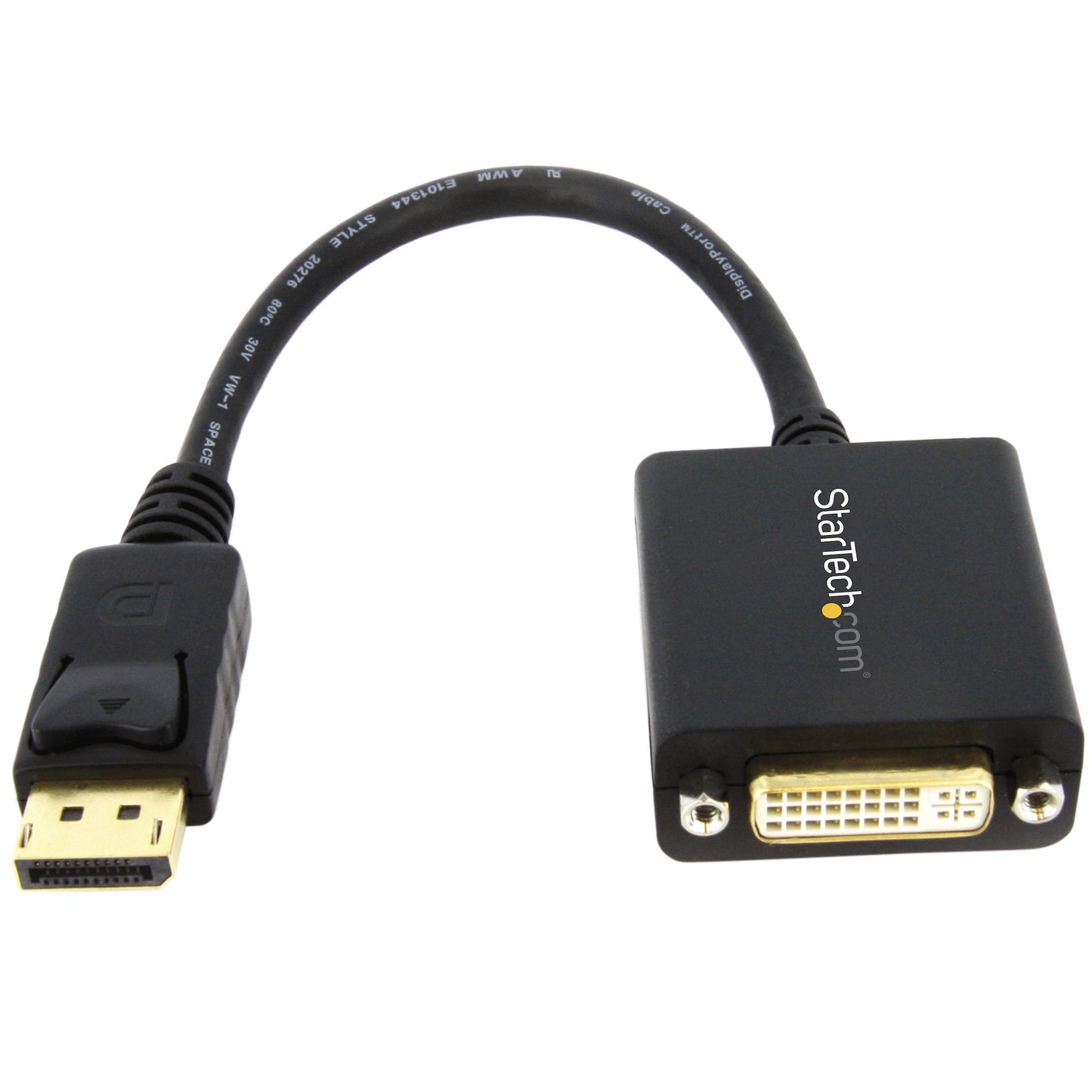StarTech.com DP2DVI2 adaptador de cable de vídeo 0.152 m DVI-I Negro