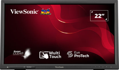 Viewsonic TD2223-2 monitor de computadora 55.9 cm (22") 1920 x 1080 Pixeles Full HD LCD Pantalla táctil Negro