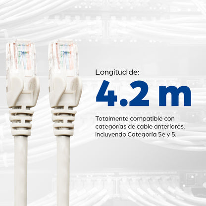 Cable Intellinet Red Cat6 UTP RJ45 M-M 5m Color Blanco