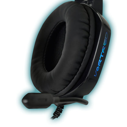 Audífonos Vortred Gamer 7.1 Assault Sonido Envolvente Color Negro