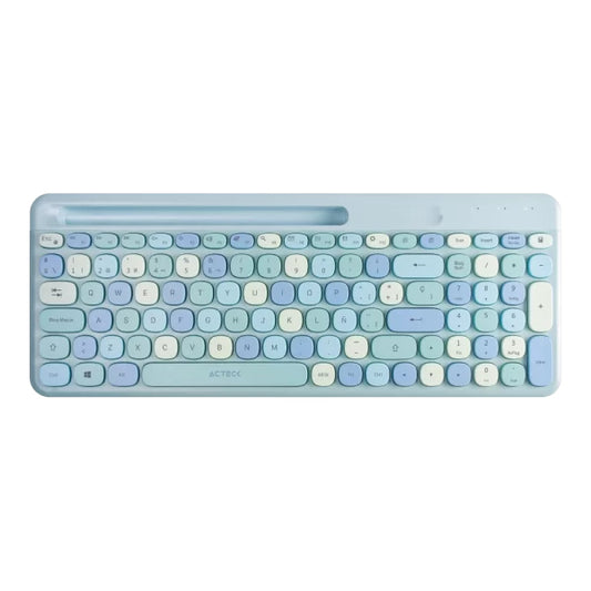 Kit Teclado y Mouse Acteck Creator Chic Colors MK470 Inalámbrico 2xBaterías AAA Incluidas Color Azul