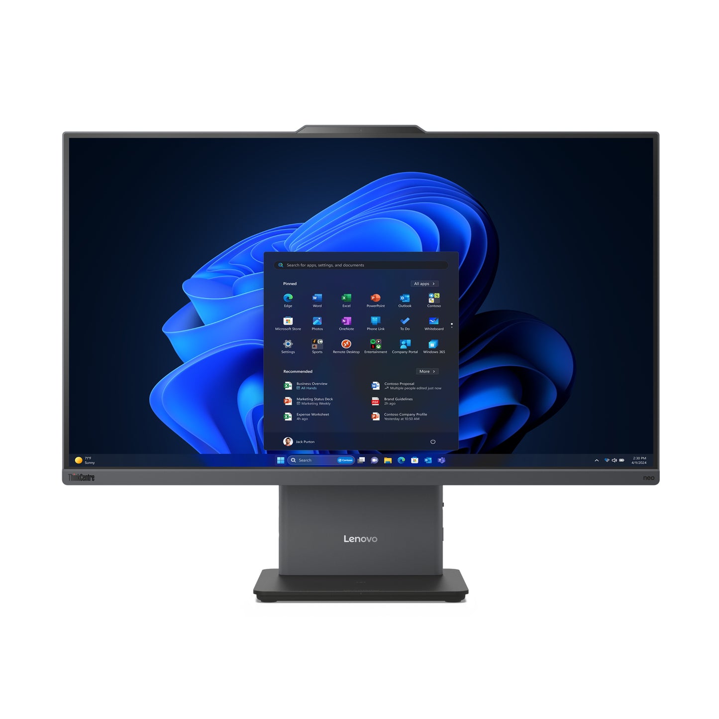 Lenovo ThinkCentre neo 55a 24 Gen 6 60.5 cm (23.8") 1920 x 1080 Pixeles PC todo en uno 16 GB DDR5-SDRAM 1 TB SSD Windows 11 Pro Wi-Fi 6 (802.11ax) Gris