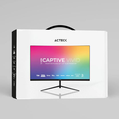 Monitor Acteck 27" Captive Vivid SP270 FHD 1080p 100Hz 5ms Elite Series Negro