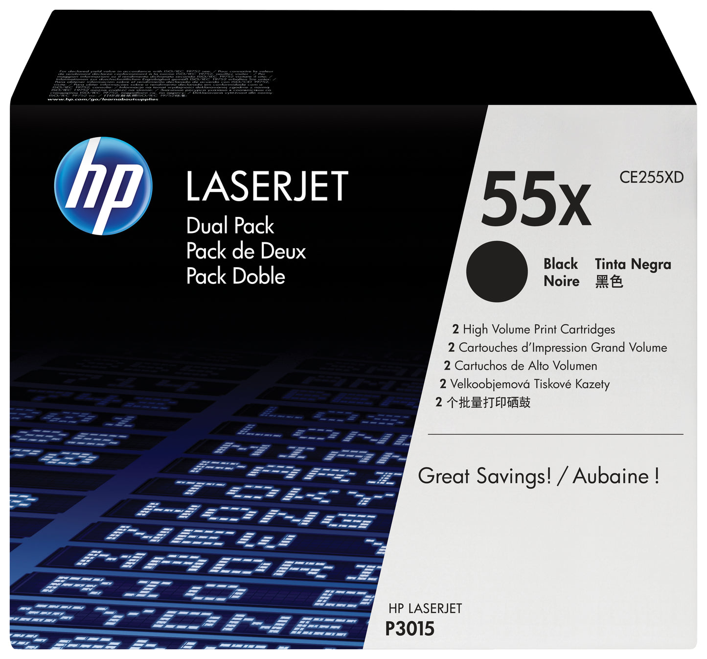 TONER HP(D90) P3015 NEGRO DUAL PACK