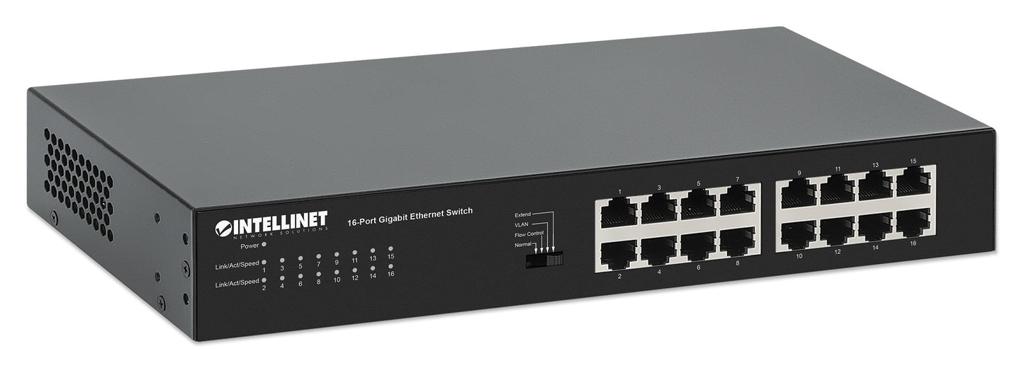 Intellinet 561815 dispositivo de redes Gigabit Ethernet (10/100/1000) Negro