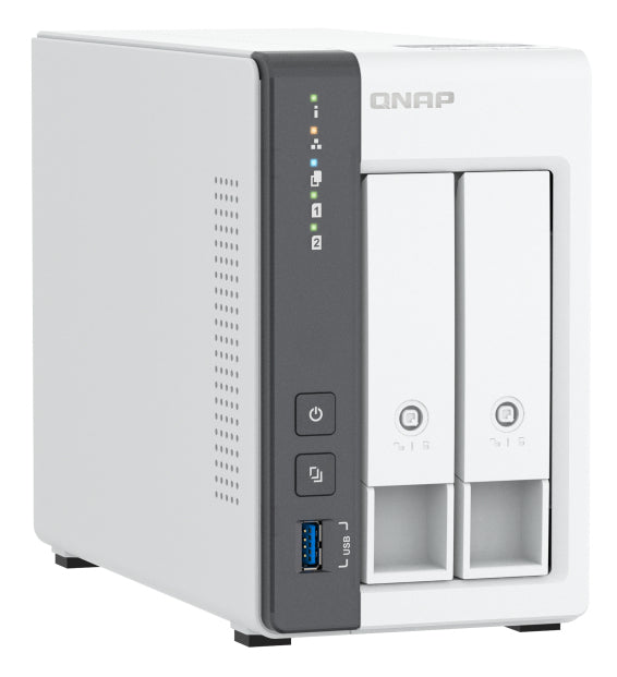 Unidad Almacenamiento NAS QNAP CPU ARM Cortex A55 Quad Core 2.0GHz 4GB RAM RJ45 2.5GbE 2 Bahías 3.5 Linux Sin Discos