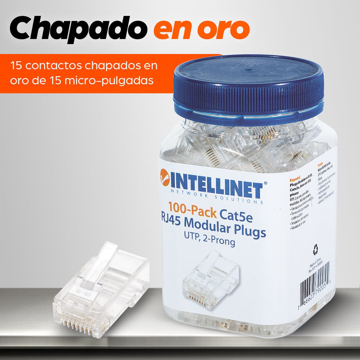 Intellinet 790055 conector RJ-45 Transparente