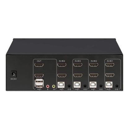 Manhattan 153539 interruptor KVM Negro