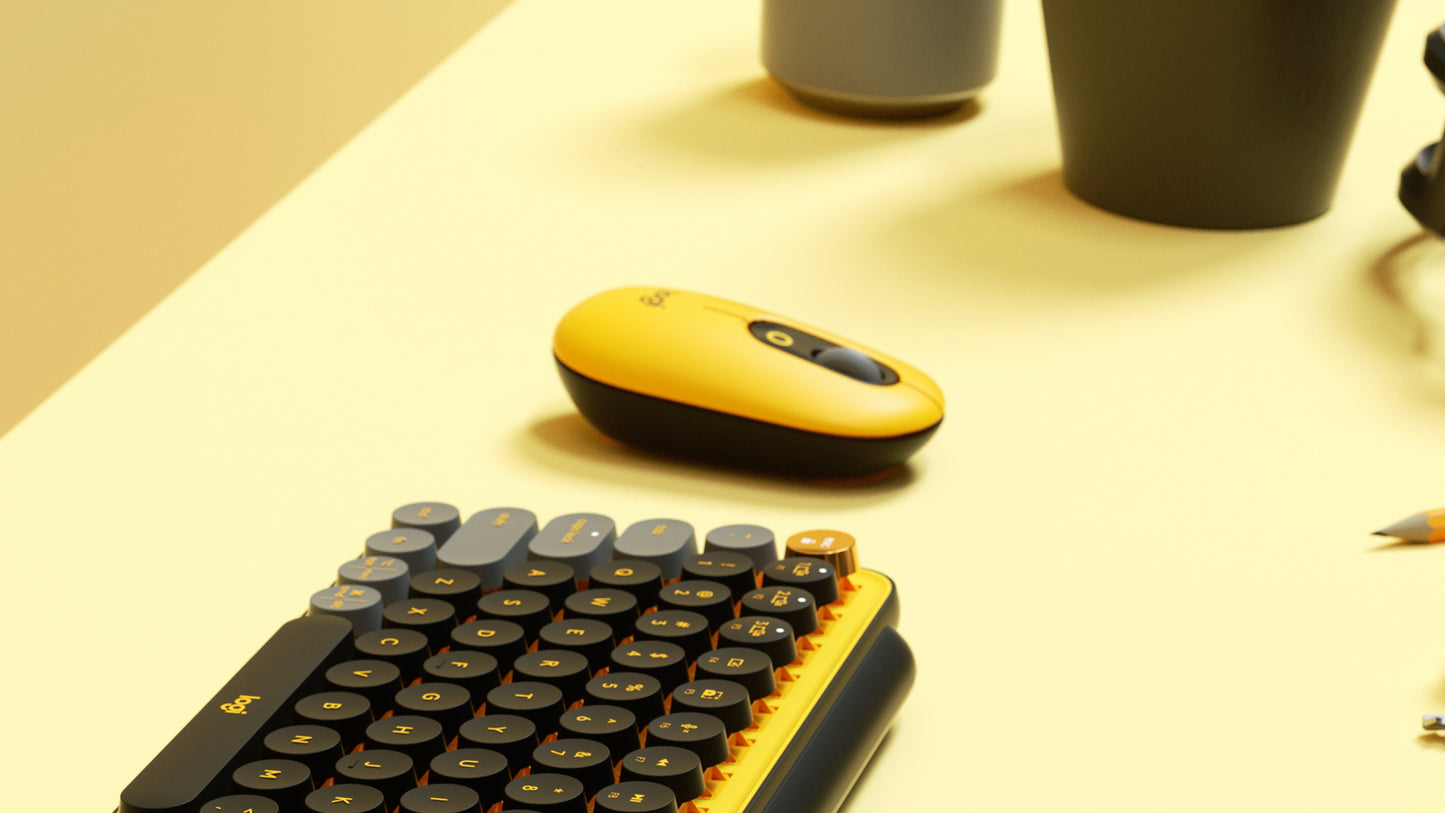 Mouse Logitech Pop Inalámbrico con Función Emojis Personalizable 1000dpi Color Blast