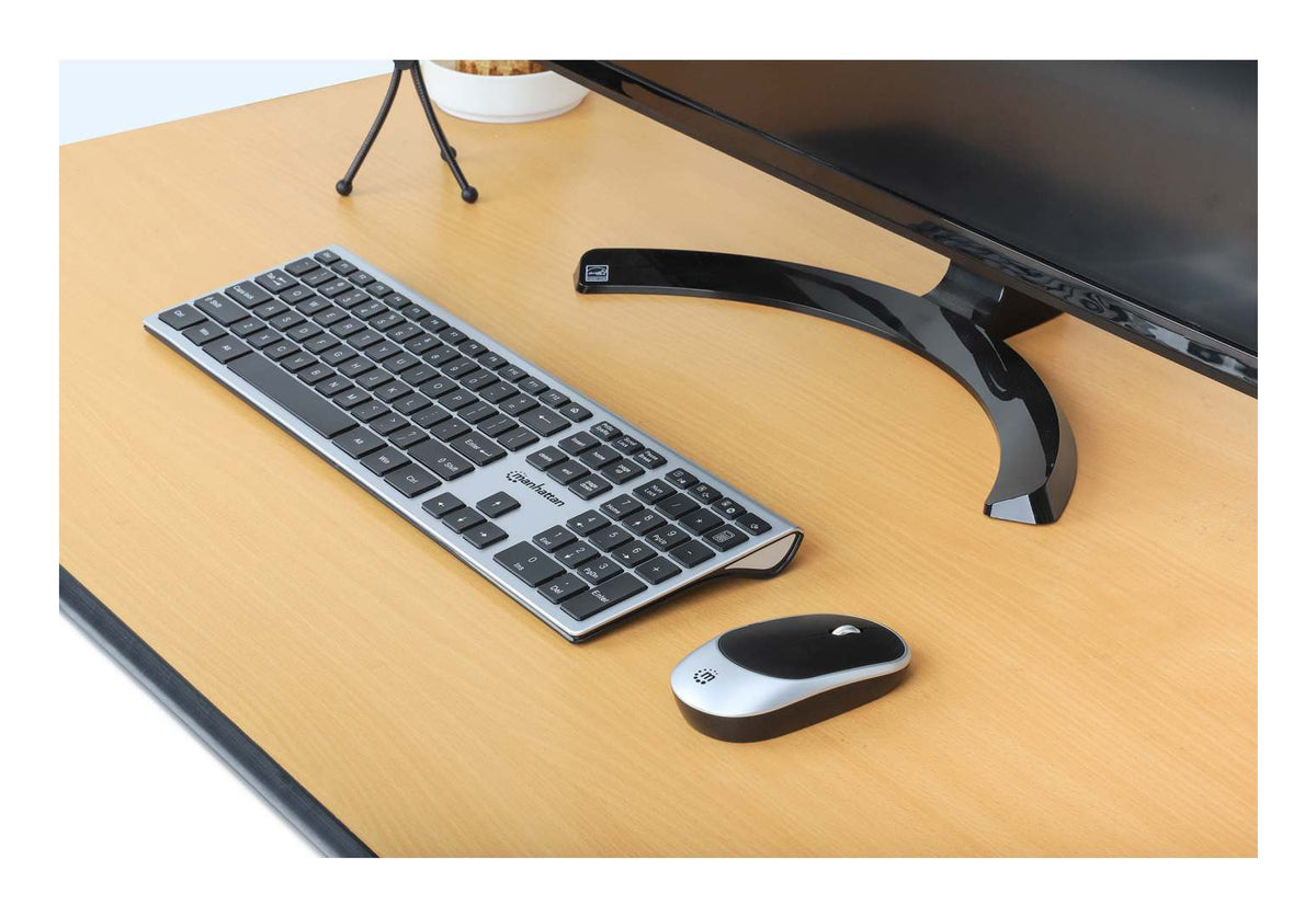 Teclado y Mouse Manhattan Optico Inalambrico 2.4G Negro combo