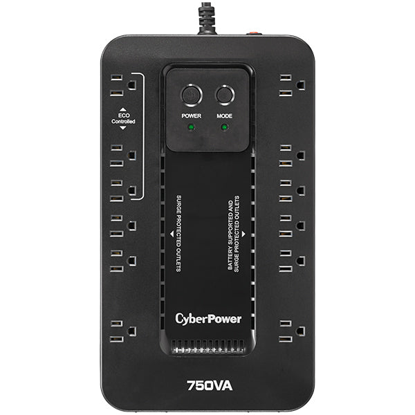 CyberPower EC750G sistema de alimentación ininterrumpida (UPS) En espera (Fuera de línea) 0.75 kVA 450 W 12 salidas AC
