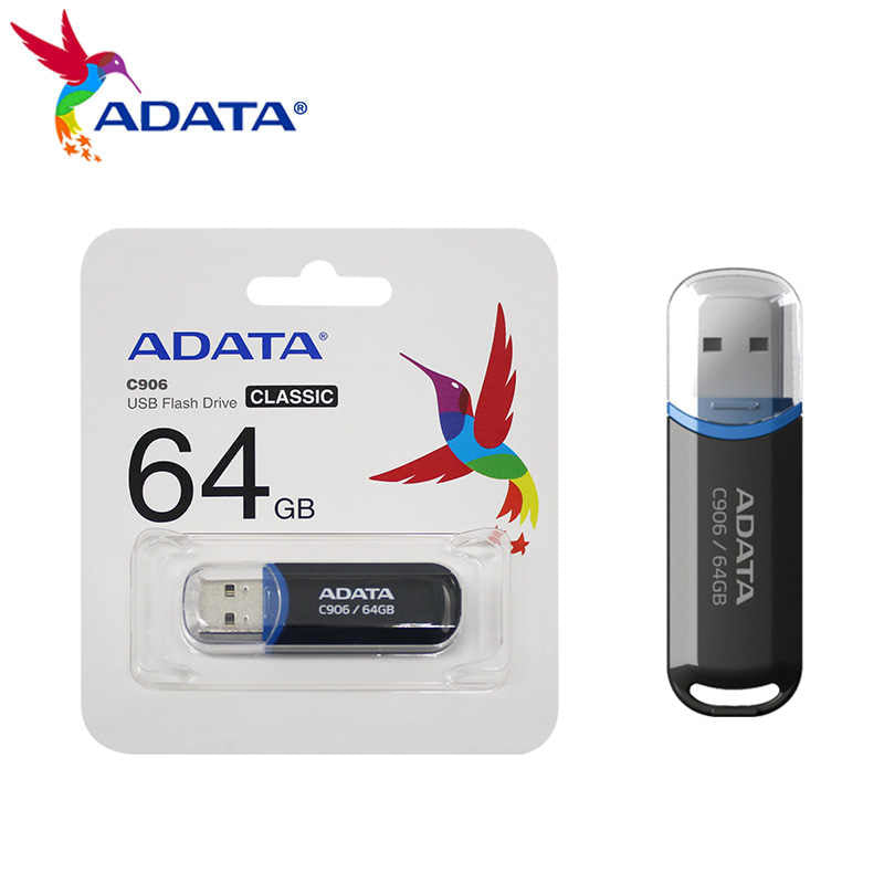 ADATA C906 unidad flash USB 64 GB USB tipo A 2.0 Negro