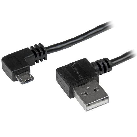 StarTech.com USB2AUB2RA2M cable USB USB 2.0 USB A Micro-USB B 0.48 Gbit/s Negro