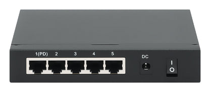 Intellinet PoE-Powered 5x Gigabit Gigabit Ethernet (10/100/1000) Energía sobre Ethernet (PoE) Negro