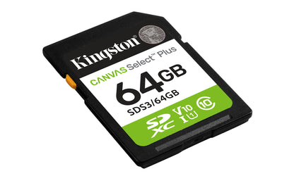 Memoria Micro SDXC Kingston Flash Canvas Select Plus 64GB SD UHS-I Clase 10