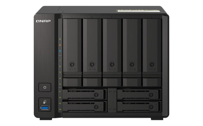 QNAP TS-h973AX NAS Tower Ryzen Embedded V1500B 8 GB DDR4 0 TB QuTS hero Negro