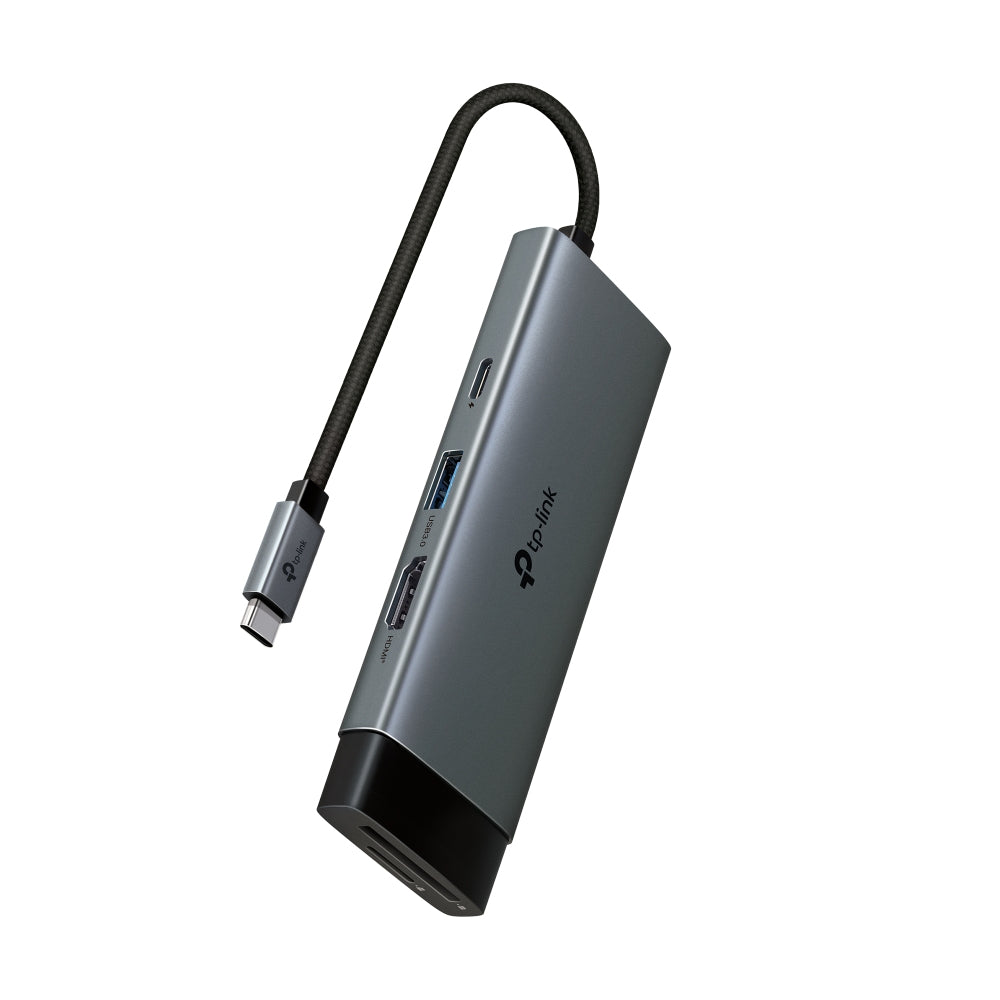TP-Link UH7021C nodo concentrador USB Tipo C 5000 Mbit/s Aluminio, Negro