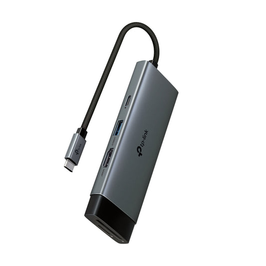 TP-Link UH7021C nodo concentrador USB Tipo C 5000 Mbit/s Aluminio, Negro