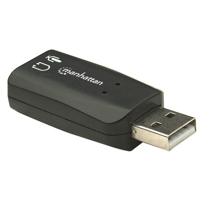 Adaptador Manhattan Sonido 5.1 Estéreo USB Alta Velocidad Color Negro