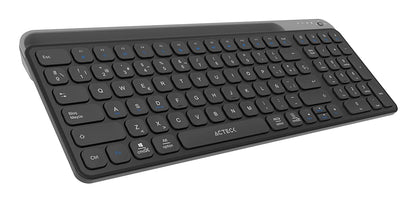Acteck Inspire Trek TI747 teclado Universal RF inalámbrico + bluetooth QWERTY Español Negro, Gris