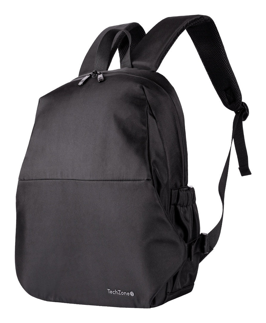 Mochila TechZone Lite TZLBP13 15.6 Poliester 420 D Twill Color Negro Laterales Ajustables