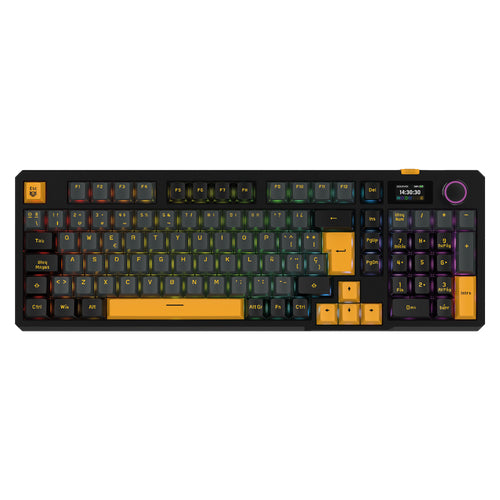 Balam Rush BR-942492 teclado Juego USB + Bluetooth QWERTY Español Negro, Naranja