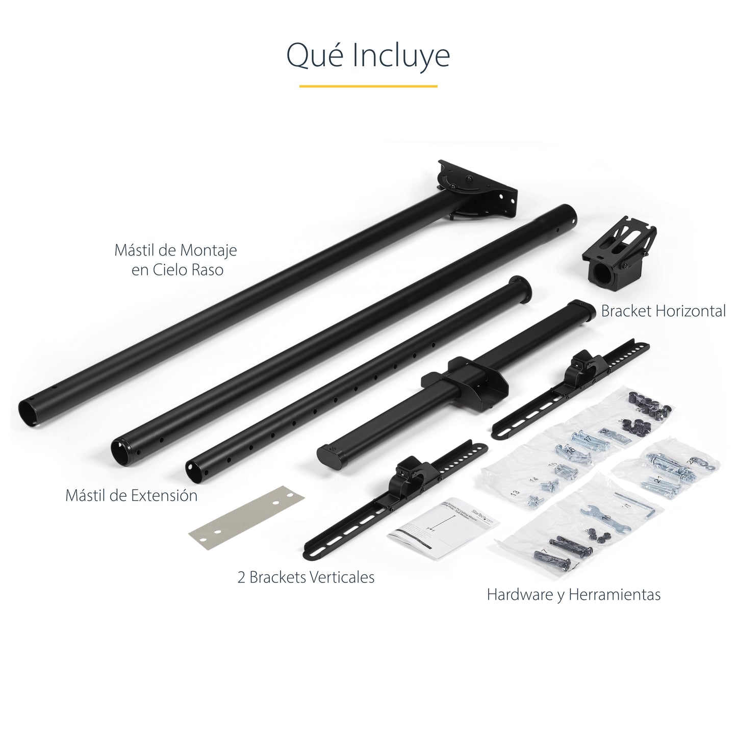 StarTech.com FPCEILPTBLP soporte para pantalla de señalización 190.5 cm (75") Negro