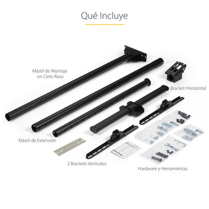 StarTech.com FPCEILPTBLP soporte para pantalla de señalización 190.5 cm (75") Negro