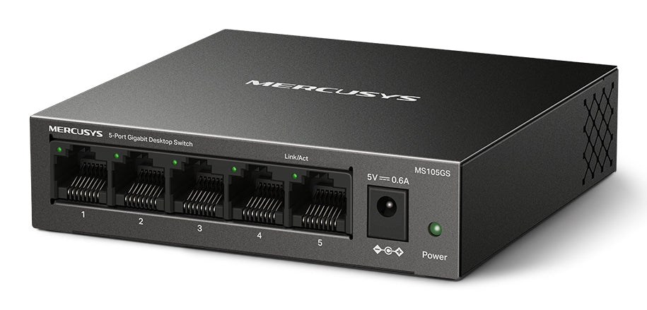 Mercusys MS105GS dispositivo de redes No administrado Gigabit Ethernet (10/100/1000) Negro