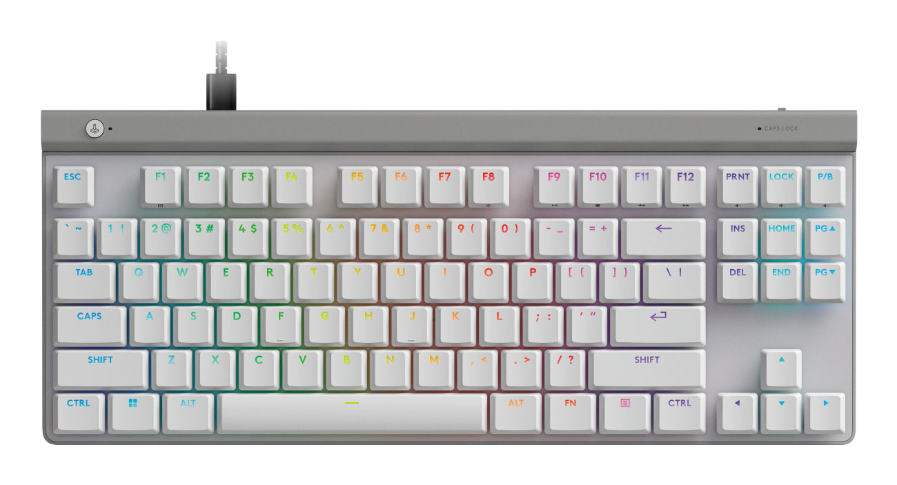Teclado Logitech G515 TKL Wired Gaming  USB Color Blanco