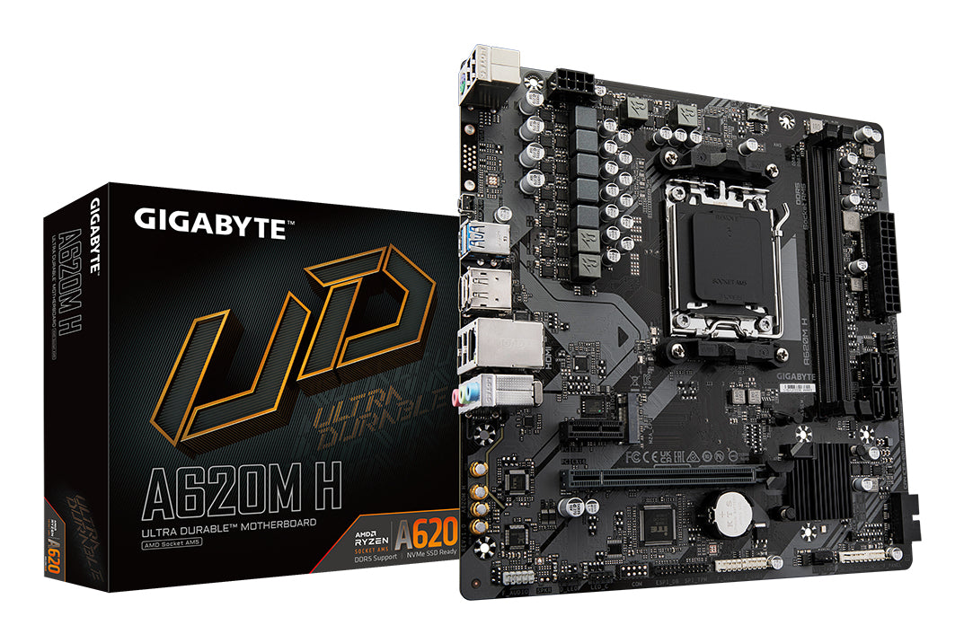 Tarjeta Madre Gigabyte A620M H 2xDDR5 128GB 6400Mhz HDMI DP M.2 PCIe 4.0 S AM5 Ryzen mATX