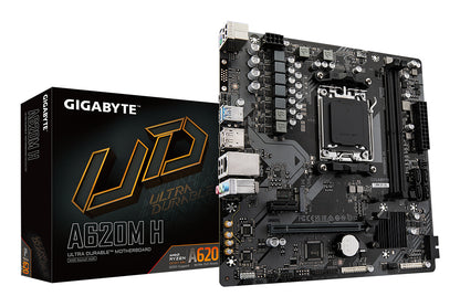 Tarjeta Madre Gigabyte A620M H 2xDDR5 128GB 6400Mhz HDMI DP M.2 PCIe 4.0 S AM5 Ryzen mATX