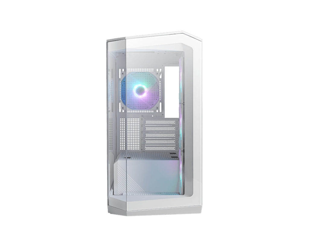 Gabinete MSI MAG Pano M100R PZ MICRO-TOWER MICRO-ATX USB 3.0 sin Fuente 4 Ventiladores Instalados Blanco
